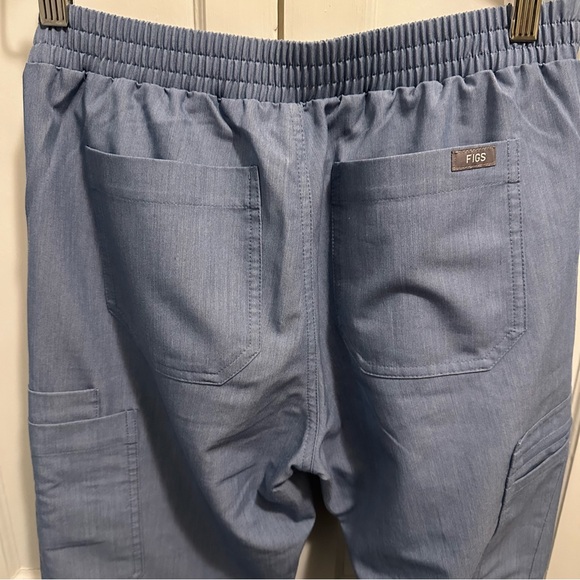 Figs Yola Skinny Scrub Pants - Heathered Indigo Blue Size: Small - Picture 12 of 12